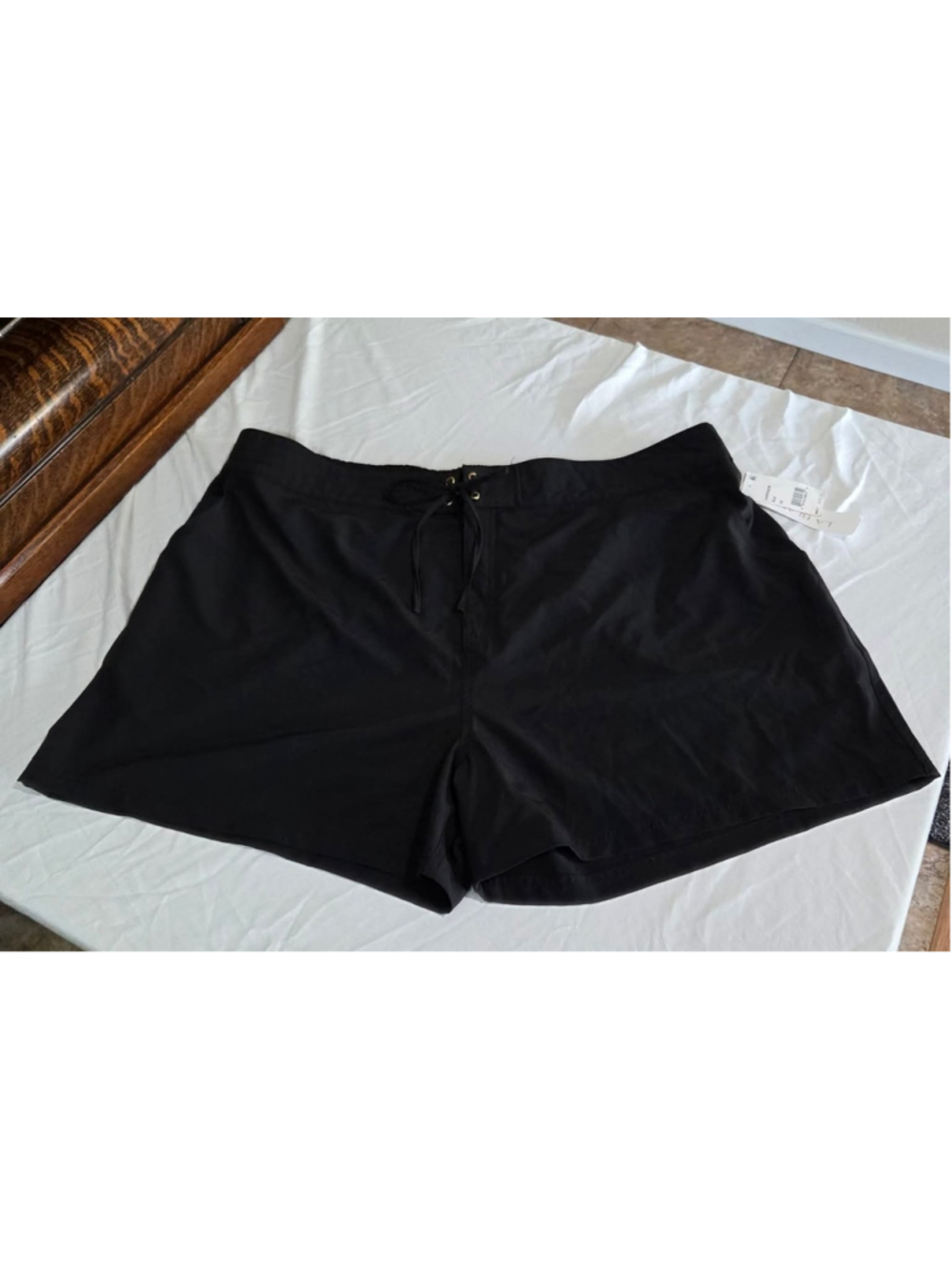 La Blanca Women’s 3X Black Swim Shorts NWT Drawstring Waist